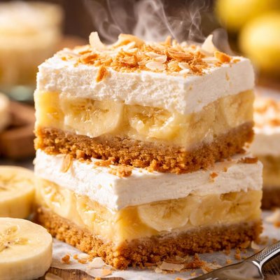 Image of Triple Layer Banana Cream Pie Bars