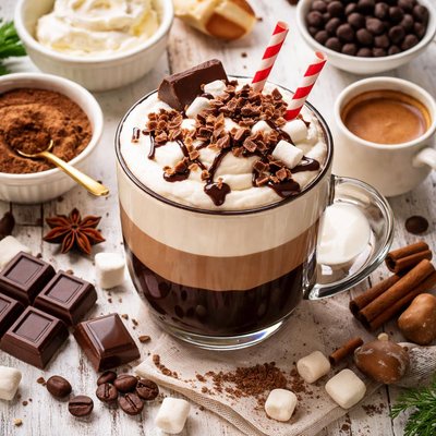 Image of Triple Layer Mocha Hot Chocolate