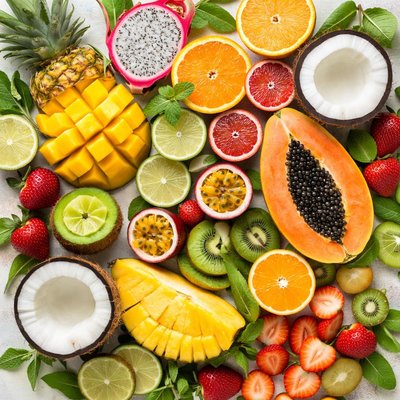 Image of Tropical Fruit with Lime