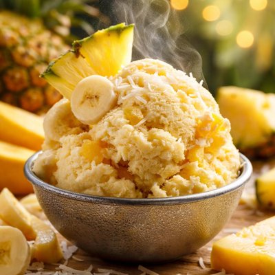 Image of Tropical Pineapple Banana Ice Cream
