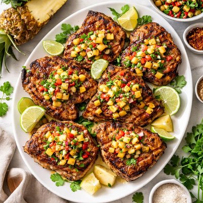 Image of Tropical Pineapple Lime Pork Chops