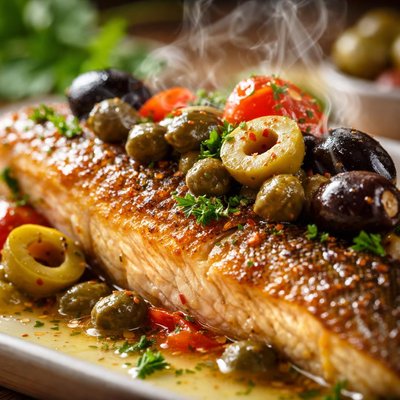 Image of Trout with Capers and Olives