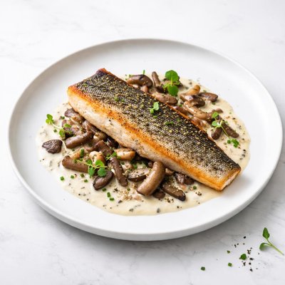 Image of Trout with Mushroom Sauce Truites Aux Champignons