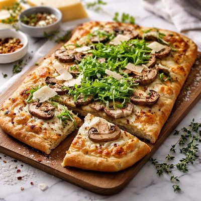 Image of Truffle Asiago Flat Bread Pizza