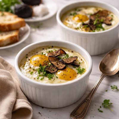 Image of Truffled Eggs En Cocotte