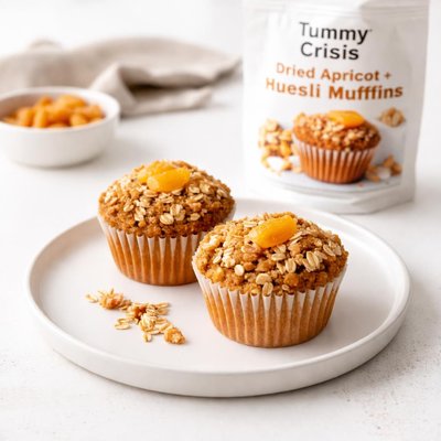 Image of Tummy Crisis Dried Apricot and Muesli Muffins