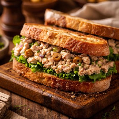 Image of Tuna and Olive Salad Sandwich