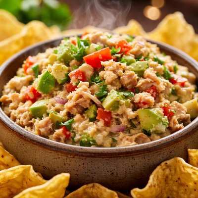 Image of Tuna Avocado Pimento Dip for Scooper Chips