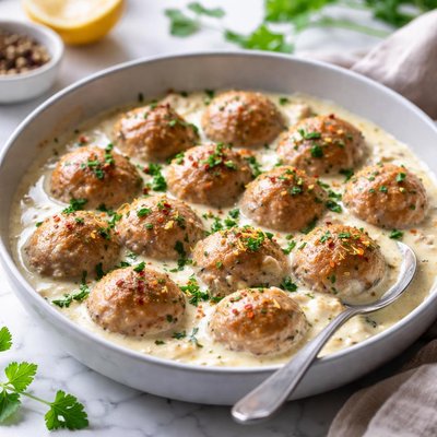 Image of Tuna Balls with Cream Sauce