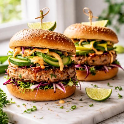 Image of Tuna Burgers with Ginger and Soy