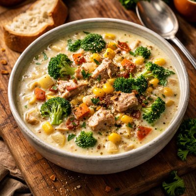 Image of Tuna Corn and Broccoli Chowder