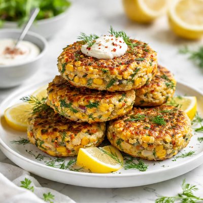 Image of Tuna Corn Dill Patties Healthy Version