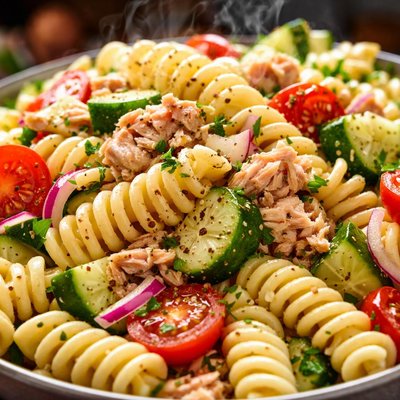 Image of Tuna Cucumber Pasta Salad