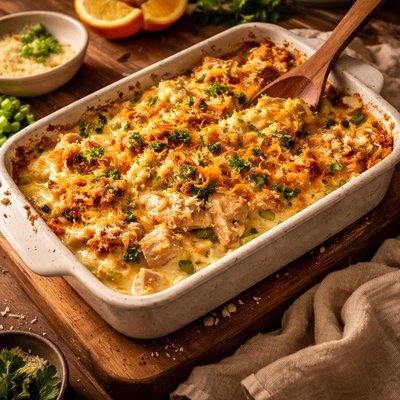 Image of Tuna Mornay with Orange and Leek
