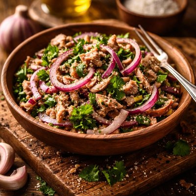 Image of Tuna Red Onion and Parsley Salad