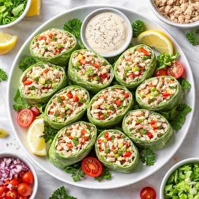 Image of Tuna Salad Roll Ups Fast Light Low Carb Snack