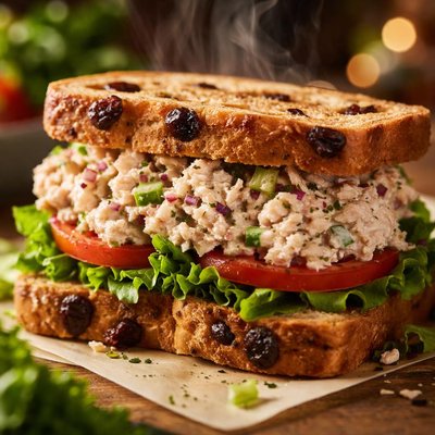 Image of Tuna Salad Sandwich with Raisin Bread