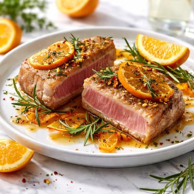 Image of Tuna Steaks with Orange and Rosemary