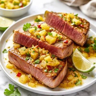 Image of Tuna Steaks with Pineapple Sauce