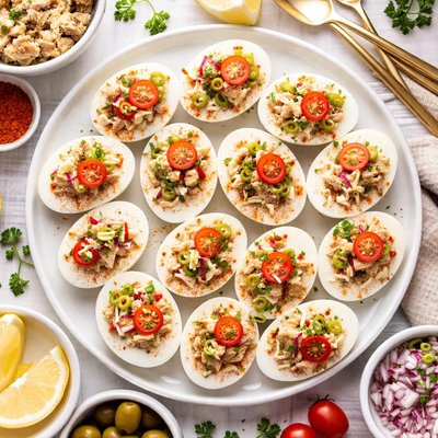 Image of Tuna Stuffed Deviled Eggs