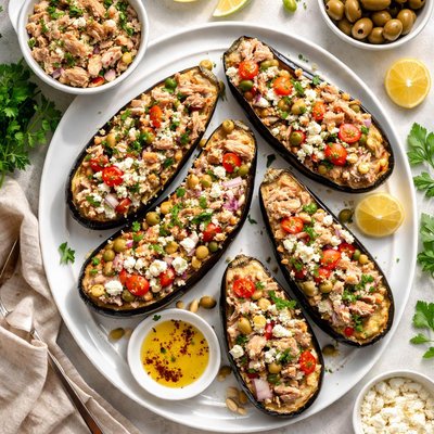 Image of Tuna Stuffed Eggplant