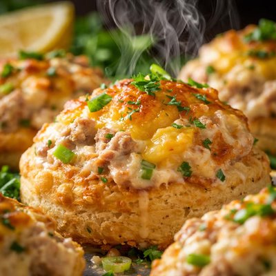Image of Tuna with Cheese Garlic Biscuits