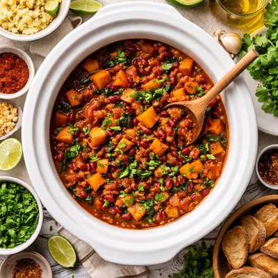 Image of Tunisian Yam and Red Bean Stew Slow Cooker Version