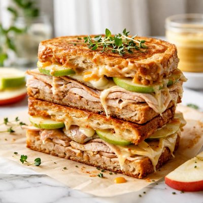 Image of Turkey and Apple Melt Sandwich