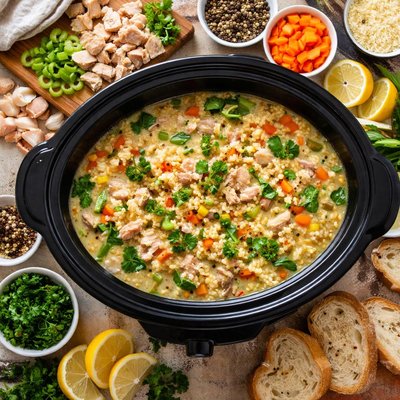Image of Turkey and Barley Chowder Crock Pot