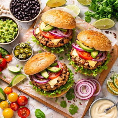 Image of Turkey and Black Bean Burgers