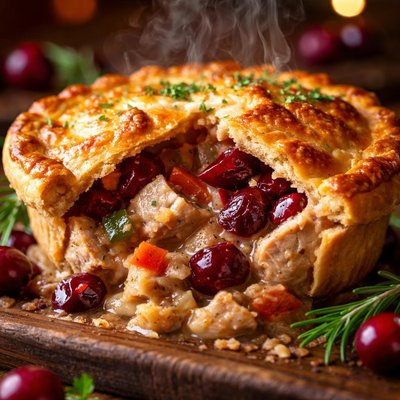 Image of Turkey and Cranberry Pie