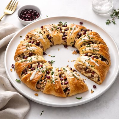 Image of Turkey and Cranberry Wreath Pampered Chef