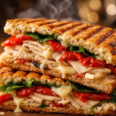 Image of Turkey and Roasted Red Pepper Panini