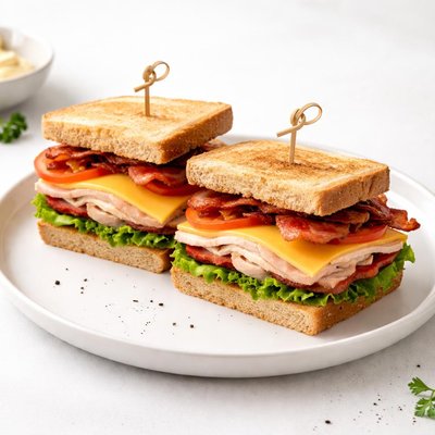 Image of Turkey Bacon and Cheese Sandwiches