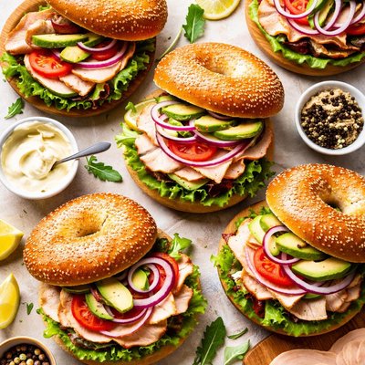 Image of Turkey Bagel Sandwiches