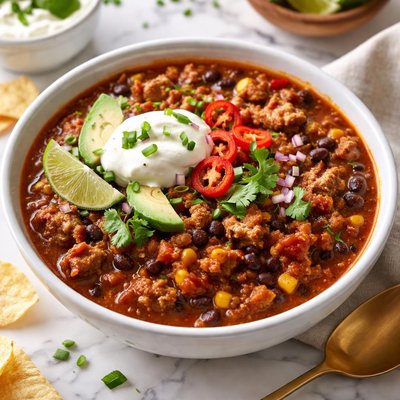 Image of Turkey Beef and Black Bean Chili