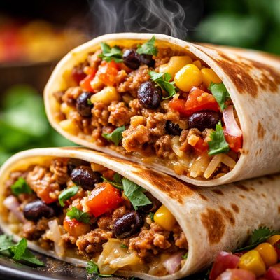 Image of Turkey Black Bean Burritos
