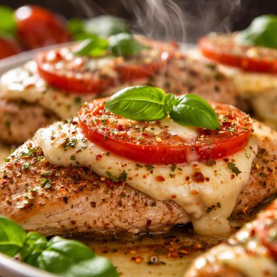Image of Turkey Breasts with Mozzarella and Tomatoes
