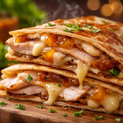 Image of Turkey Brie and Apricot Quesadilla