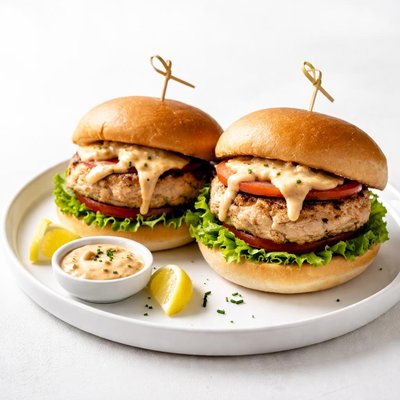 Image of Turkey Burgers with Chipotle Tartar Sauce