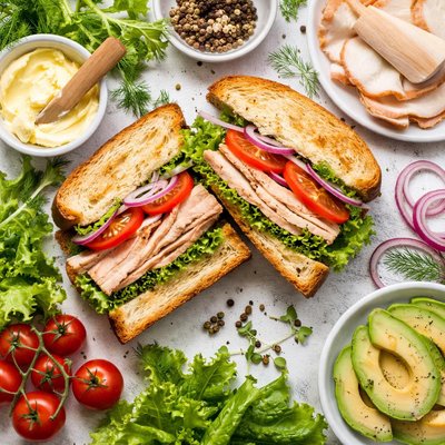 Image of Turkey Butter and Lettuce Sandwich