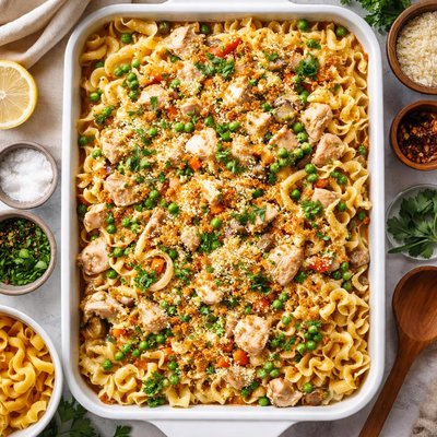 Image of Turkey Casserole with Homemade Noodles