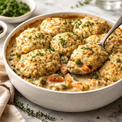 Image of Turkey Chicken Pot Pie with Herbed Dumpling Crust