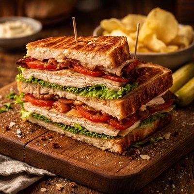 Image of Turkey Club Panini Sandwich