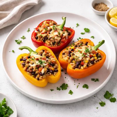 Image of Turkey Couscous Stuffed Bell Peppers