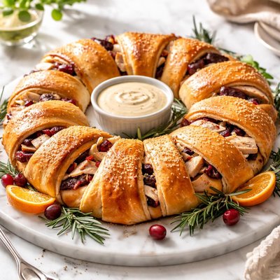 Image of Turkey Crescent Wreath