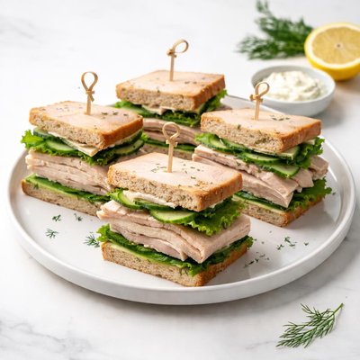 Image of Turkey Cucumber Dill Sandwiches