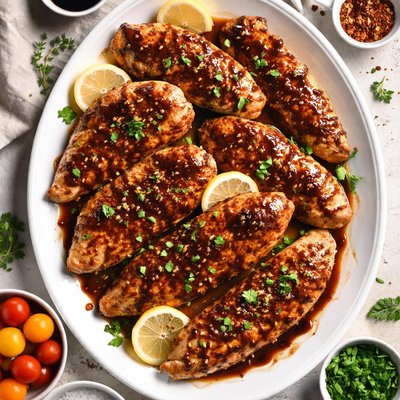 Image of Turkey Cutlets with Balsamic Brown Sugar Sauce