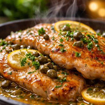 Image of Turkey Cutlets with Citrus Sauce and Capers