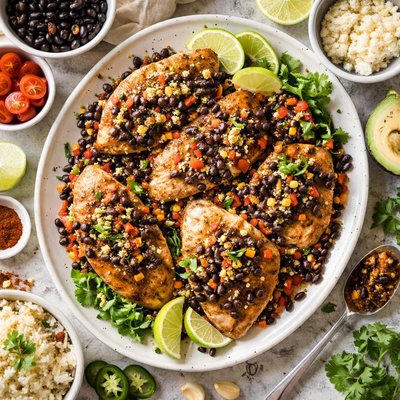 Image of Turkey Cutlets with Smoky Black Bean Sauce